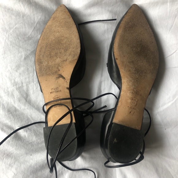 Stuart Weitzman lace up flats - Picture 2 of 3